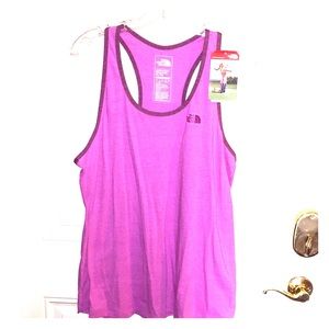 North Face racerback tank sz XL fuschia and plum